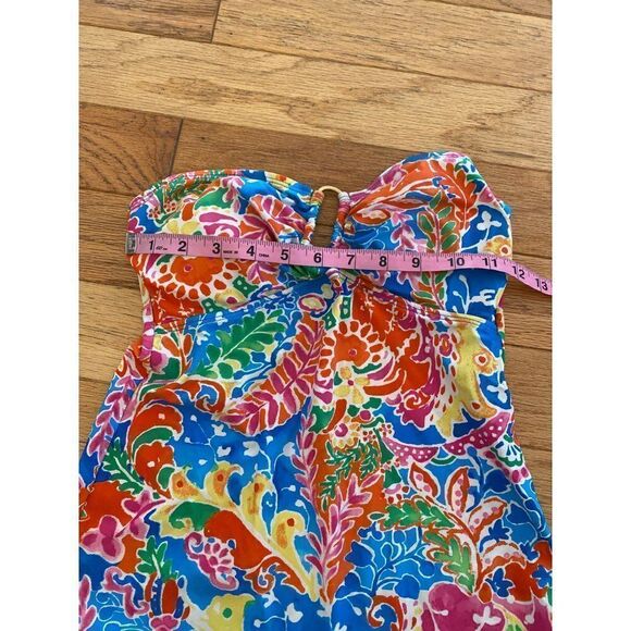 Lauren Ralph Lauren women’s multicolor patterned strapless swimsuit top 6 - Picture 6 of 7